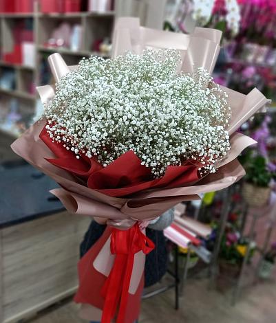 Букет цветов из: Гипсофила в Мескер-Юрте