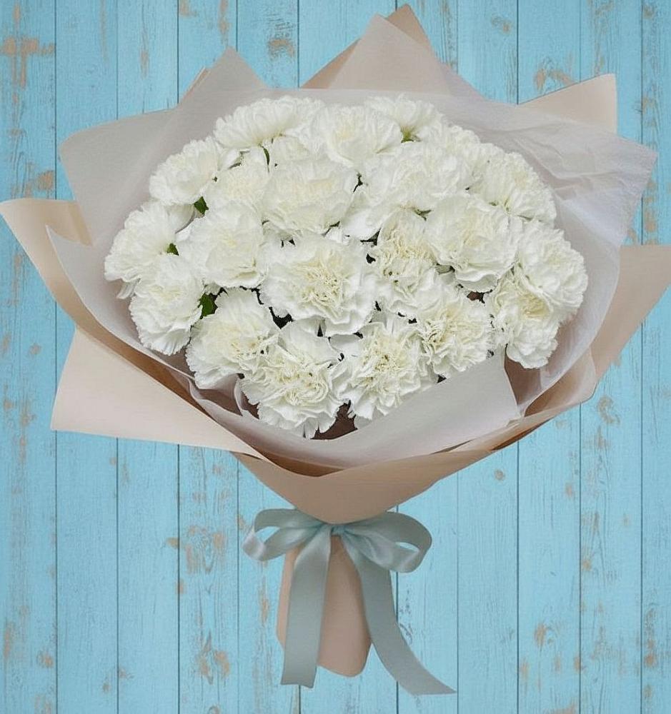 Букет цветов из: Гвоздики в Мескер-Юрте