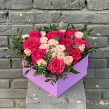 Цветочная композиция из Розы в коробке в Мескер-Юрте