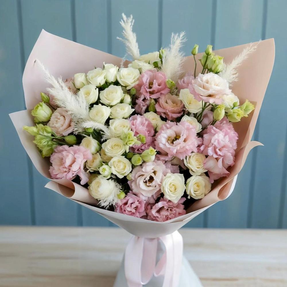 Букет цветов из: Альстромерии и Розы в Мескер-Юрте