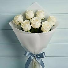 Букет 7 Белых роз Эдлесс Лав в Мескер-Юрте