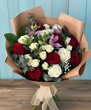 Букет цветов из:  Розы и Альстромерии в Мескер-Юрте