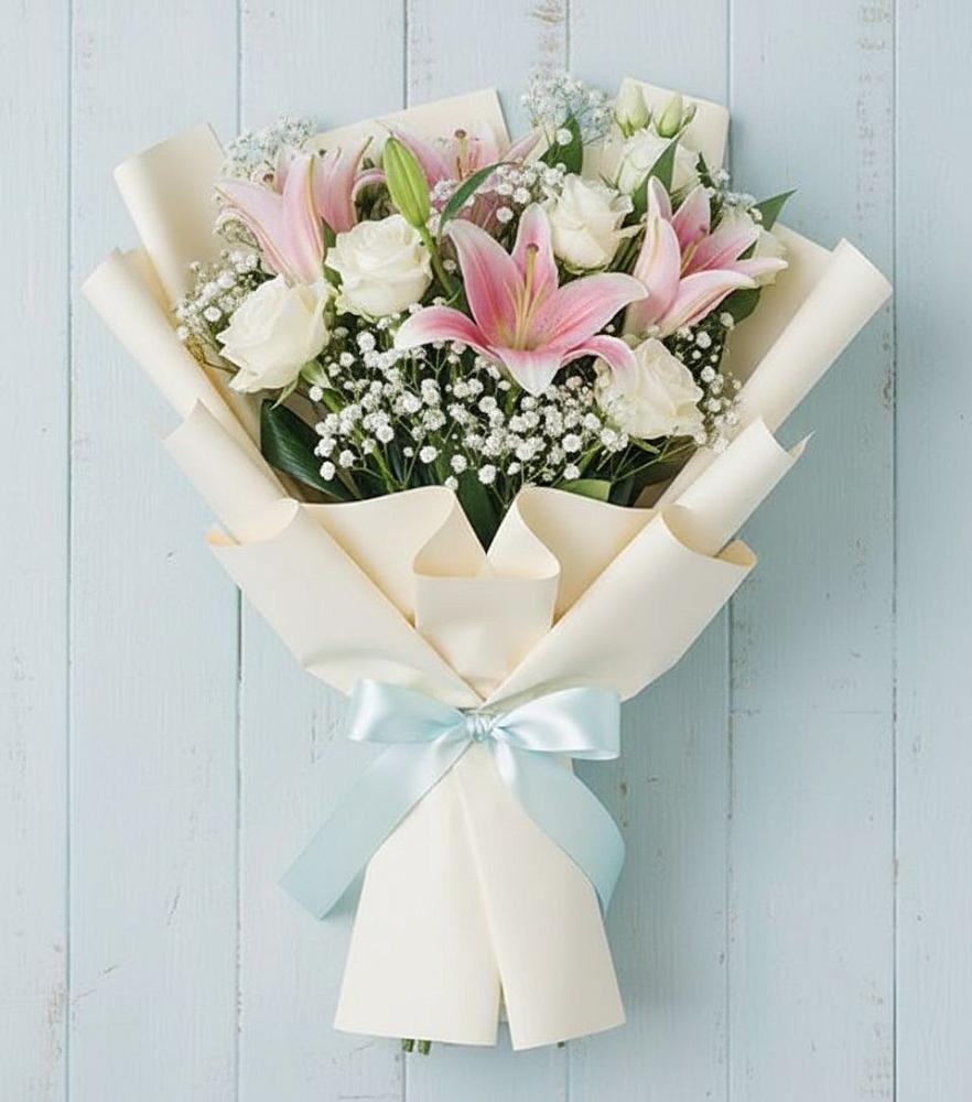 Букет цветов из: Лилии в Мескер-Юрте