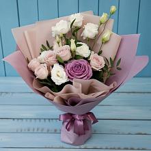 Букет цветов из:  Розы и Лизиантусы #REPLACE_PRED# Мескер-Юрте