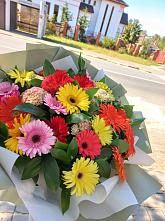 Букет цветов из:  Герберы #REPLACE_PRED# Мескер-Юрте