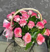 Цветочная композиция из Розы в корзине #REPLACE_PRED# Мескер-Юрте