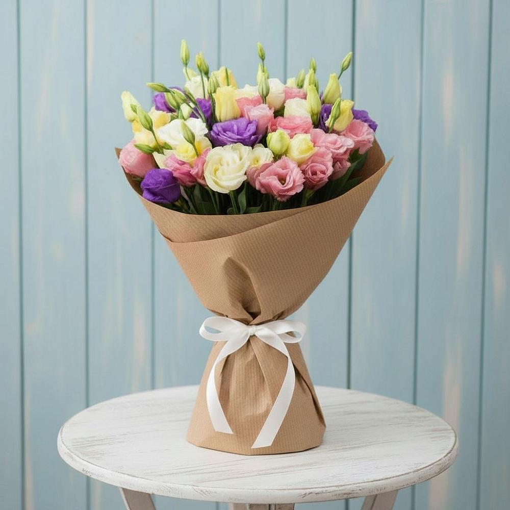 Букет цветов из: Лизиантусы в Мескер-Юрте