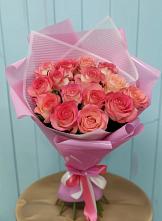 Букет 15 Розовых роз Равель #REPLACE_PRED# Мескер-Юрте