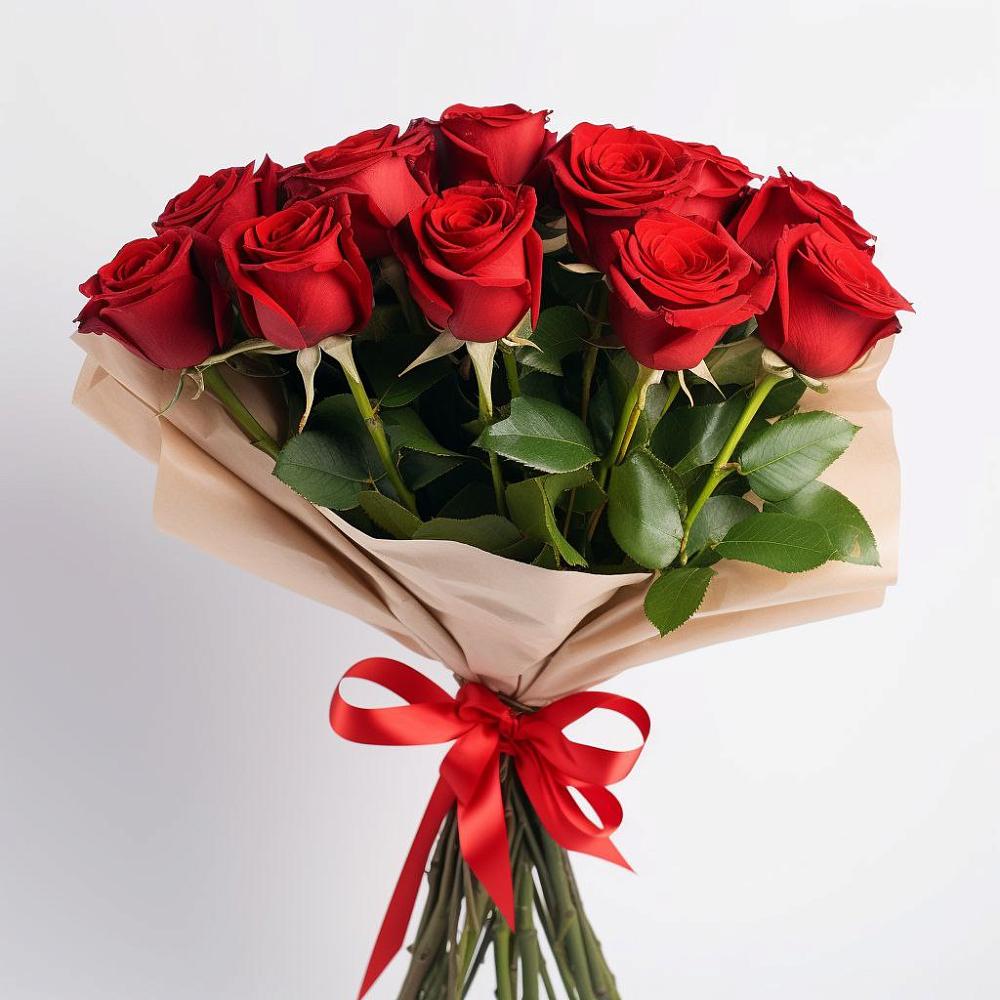 Букет 11 Красных роз Эдлесс Лав в Мескер-Юрте