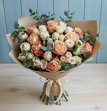 Букет цветов из:  Альстромерии и Розы в Мескер-Юрте